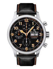 Ernst Benz Chronoscope 44mm Black - Orange Chronograph Men's Watch GC40116