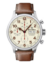 Ernst Benz Chronoscope 44mm Brown Leather Strap Chronograph Men's Watch GC40118