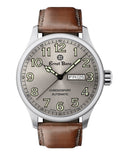 Ernst Benz Chronosport Slate Dial Brown Leather Band 44mm Automatic Men's Watch GC40215