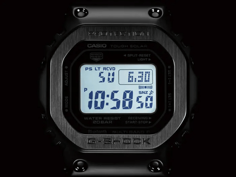 G-Shock Digital Silver All-Metal Solar Men's Watch GMWB5000D-1