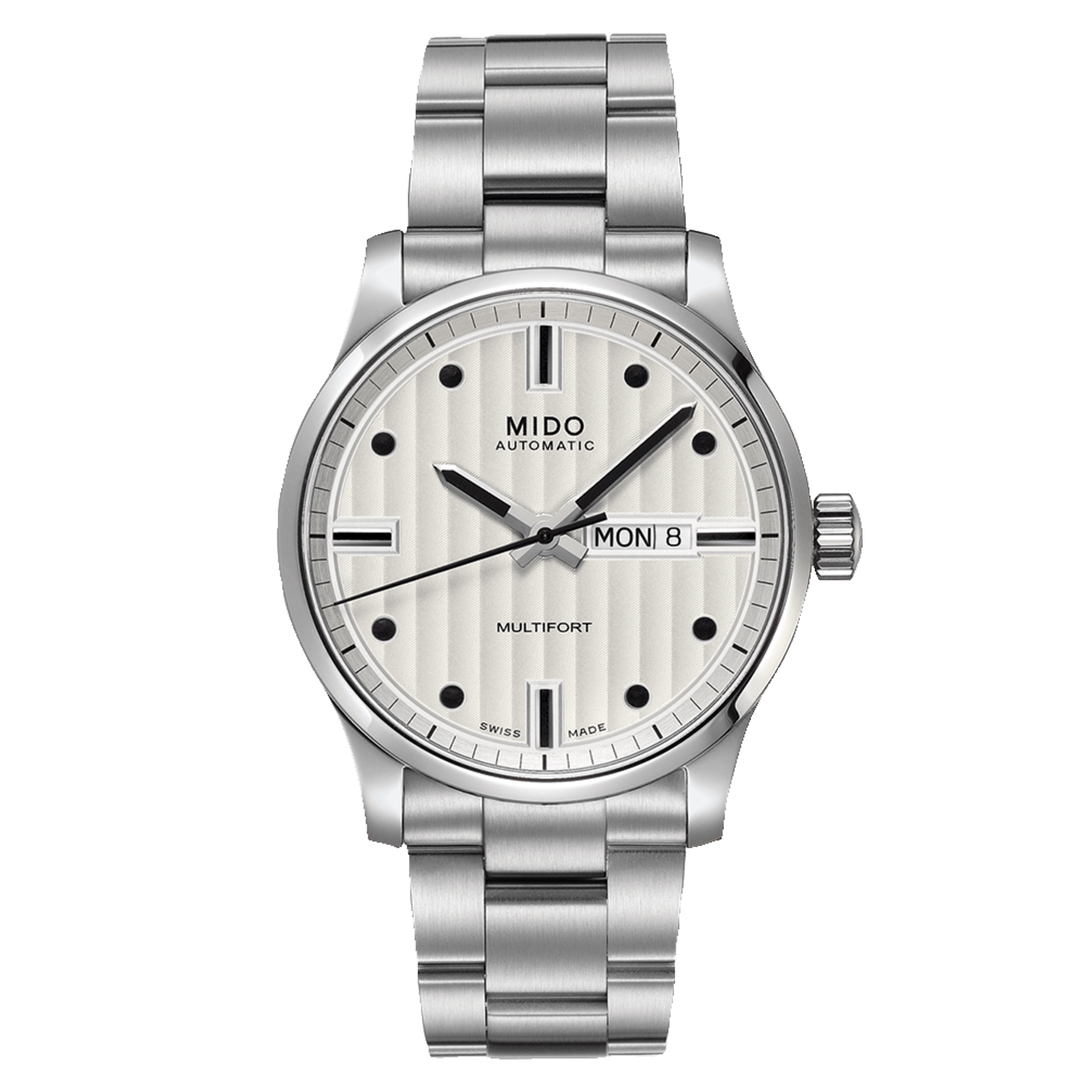 Mido Multifort Classic Silver Dial Stainless Steel Men's Watch M0054301103180