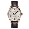 Mido Multifort Classic Rose Gold Bezel Brown Strap Men's Watch M0054303603180