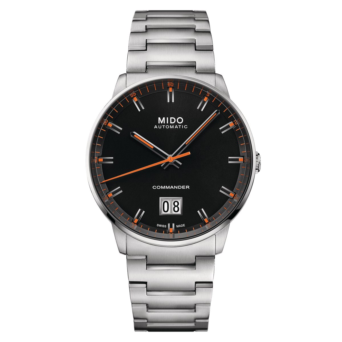 Mido Commander Big Date Black Dial Steel Men's Watch M0216261105100