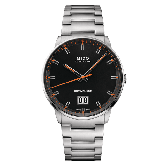 Mido Commander Big Date Black Dial Steel Men's Watch M0216261105100