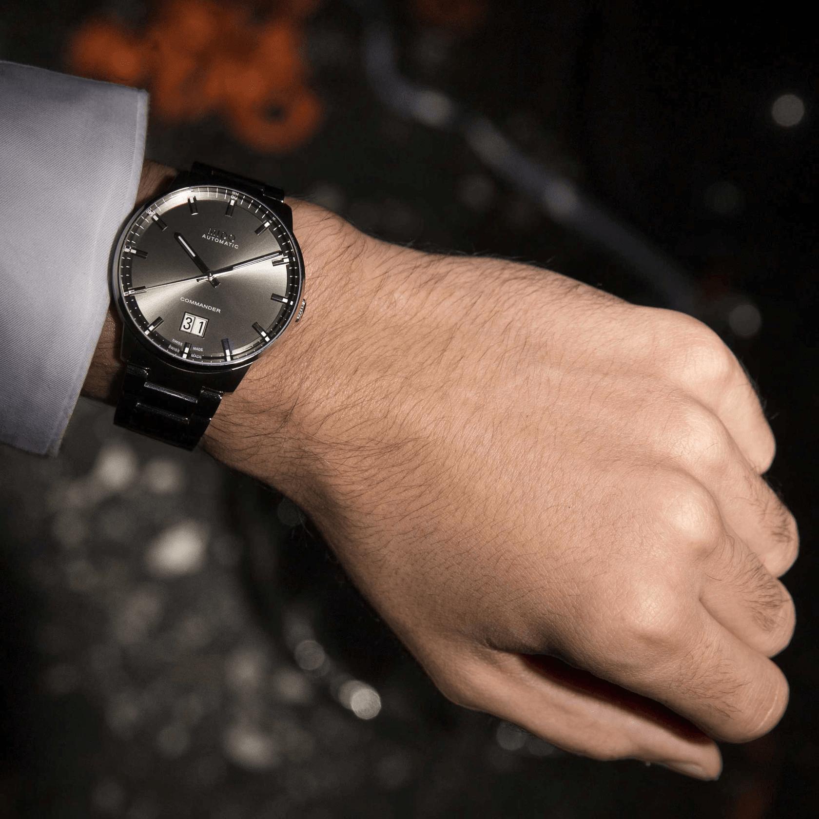 Mido Commander Big Date Anthracite Dial Steel Men's Watch M0216261106100