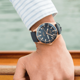 Mido Ocean Star 200 Rose Gold Blue Strap Men's Watch M0264303604100