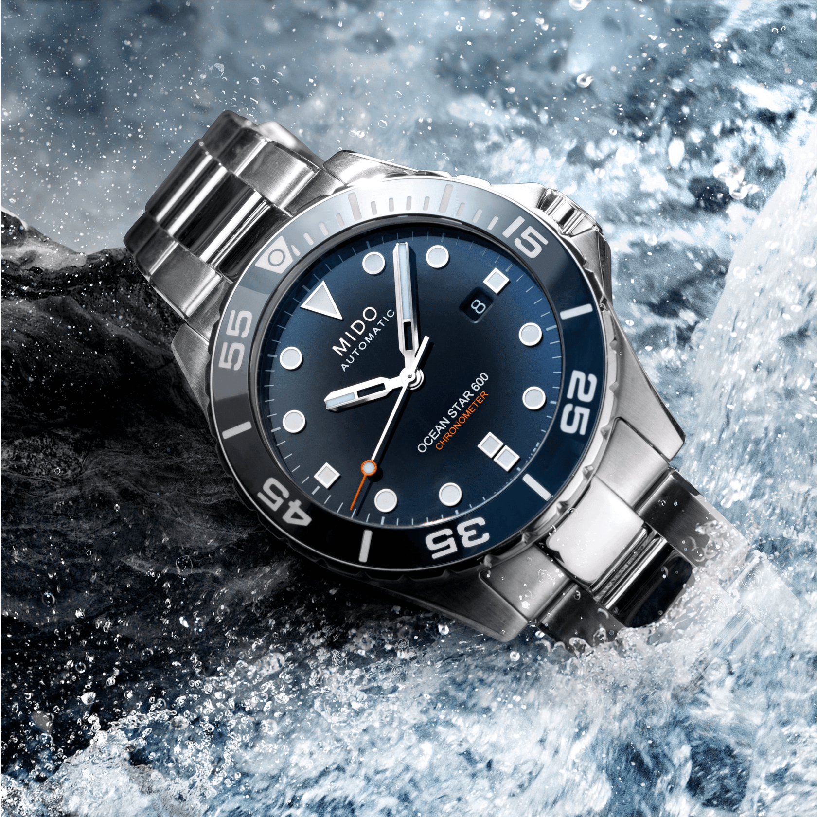 Mido Ocean Star 600 Chronometer Blue Dial Men's Watch M0266081104101