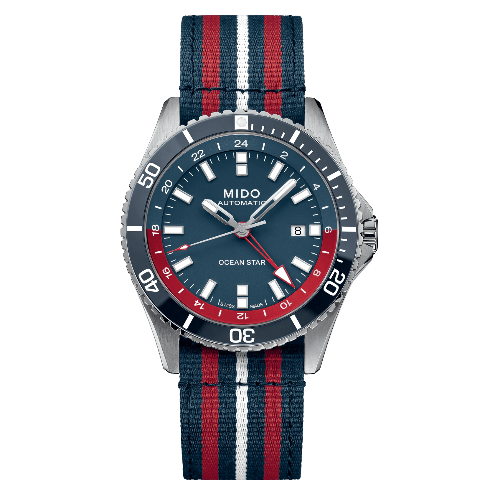Mido Ocean Star GMT Blue-Red Special Edition Men's Watch M0266291104100
