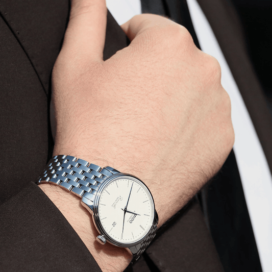 Mido Baroncelli Heritage Slim White Dial Stainless Steel Men's Watch M0274071101000