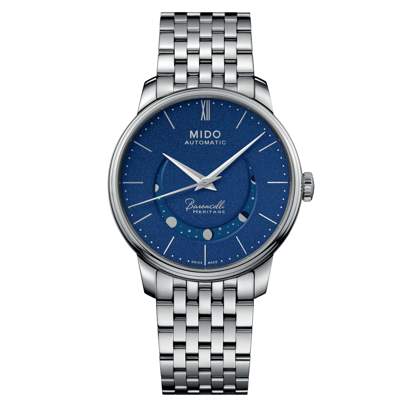 Mido Baroncelli Smiling Moon Blue Dial Men's Watch M0274071104000