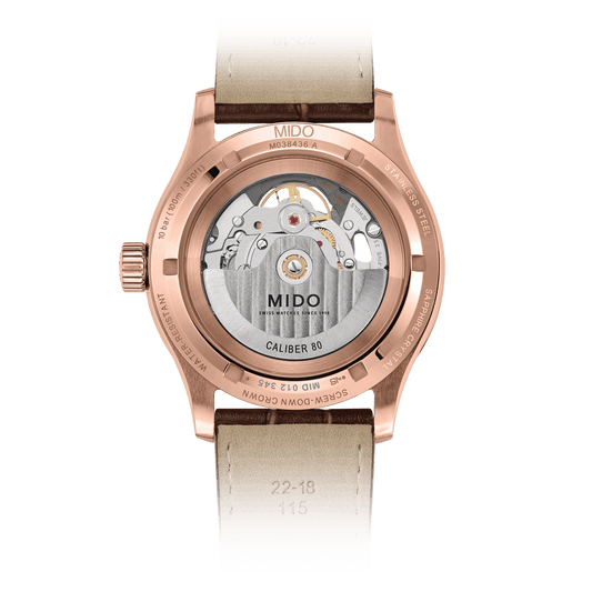 Mido Multifort Skeleton Vertigo Rose Gold Men's Watch M0384363606100