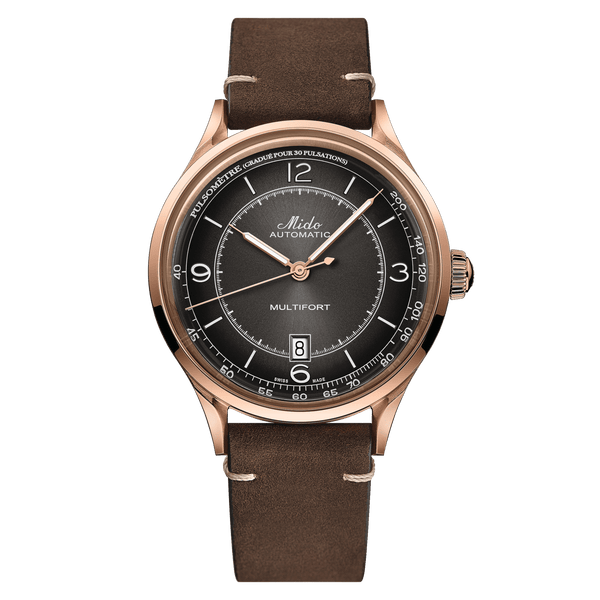 メロディー Mido Multifort Patrimony Automatic Rose Gold Men's Watch