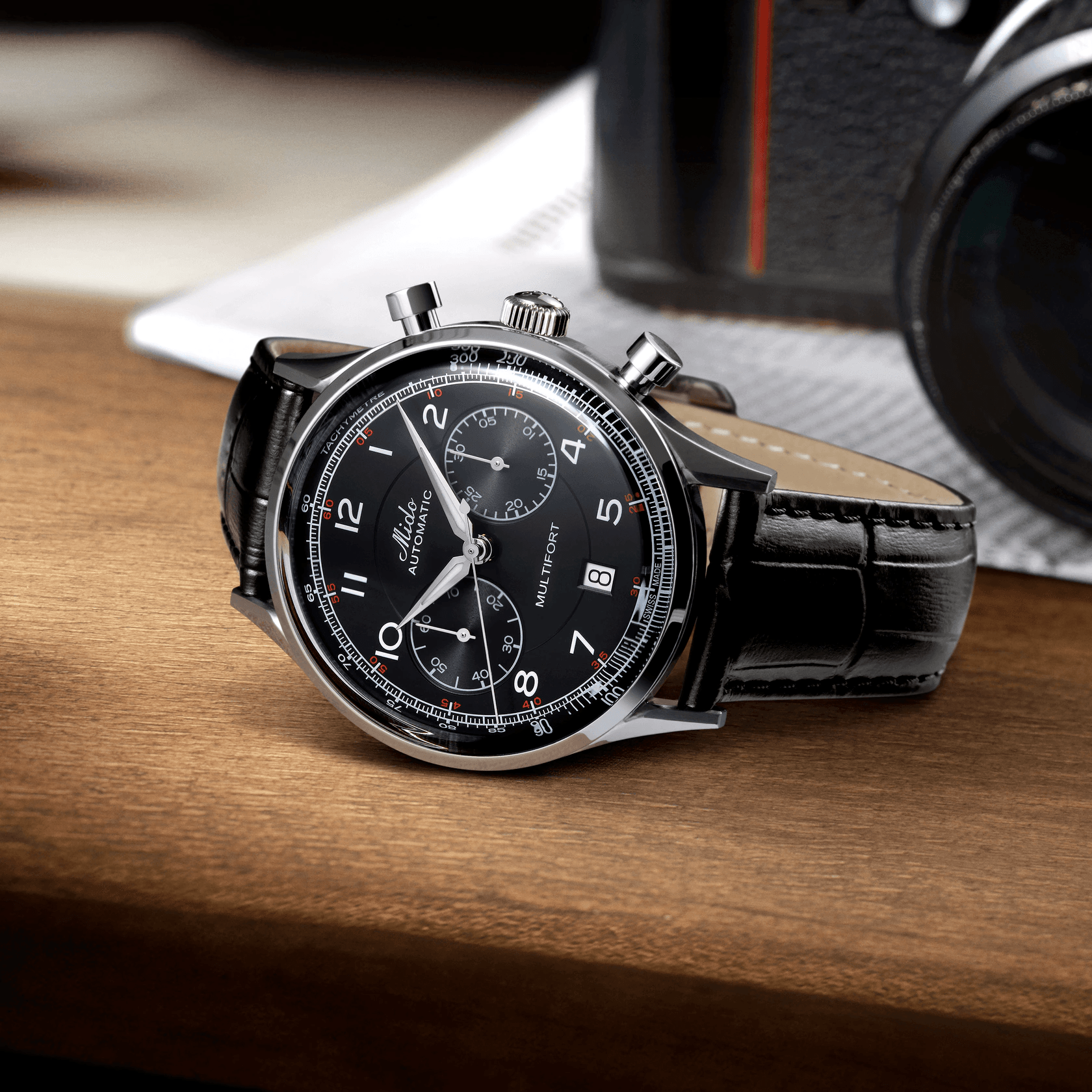 Mido Multifort Patrimony Chronograph Black Dial Men's Watch M0404271605200