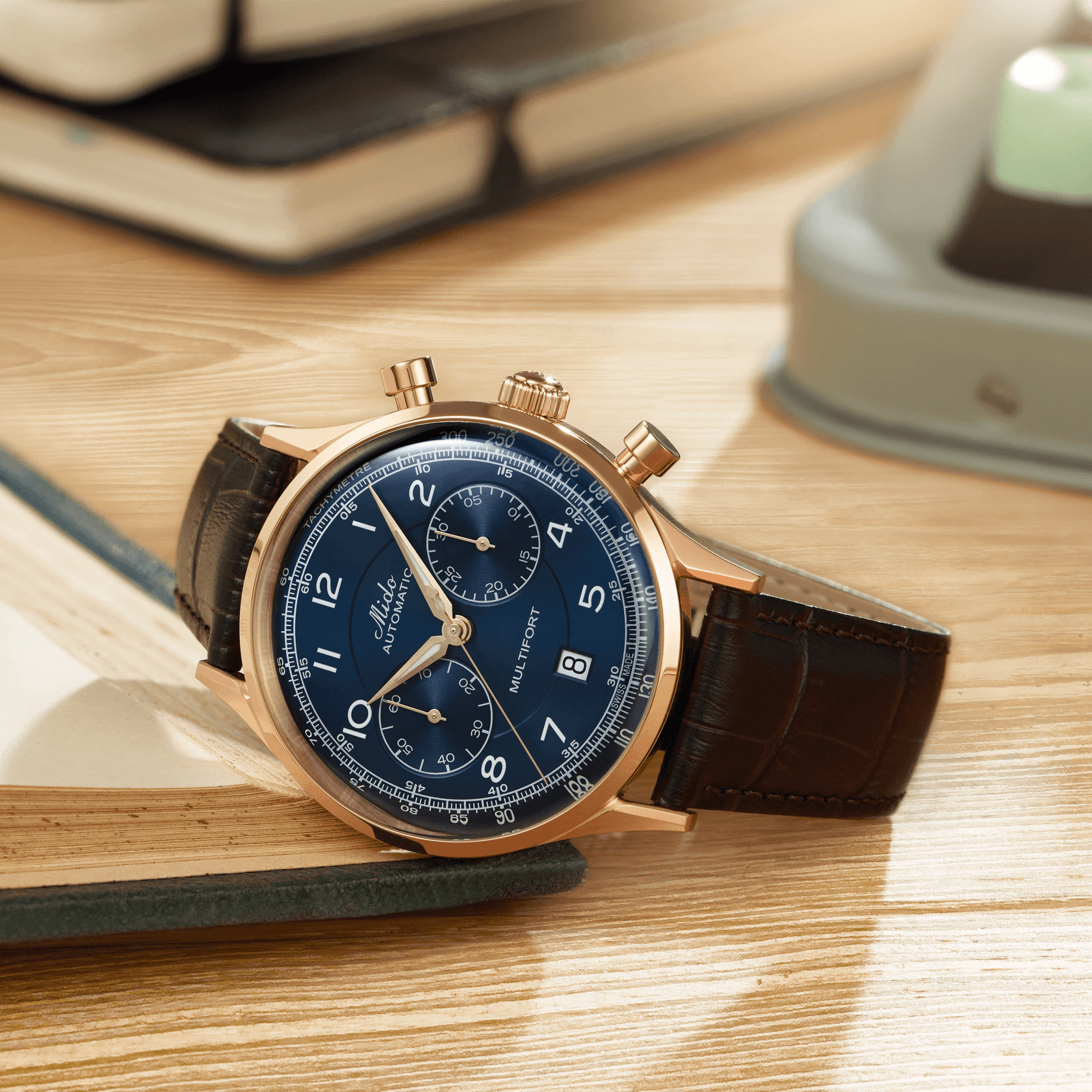 Mido Multifort Patrimony Chronograph Blue Dial Men's Watch M0404273604200