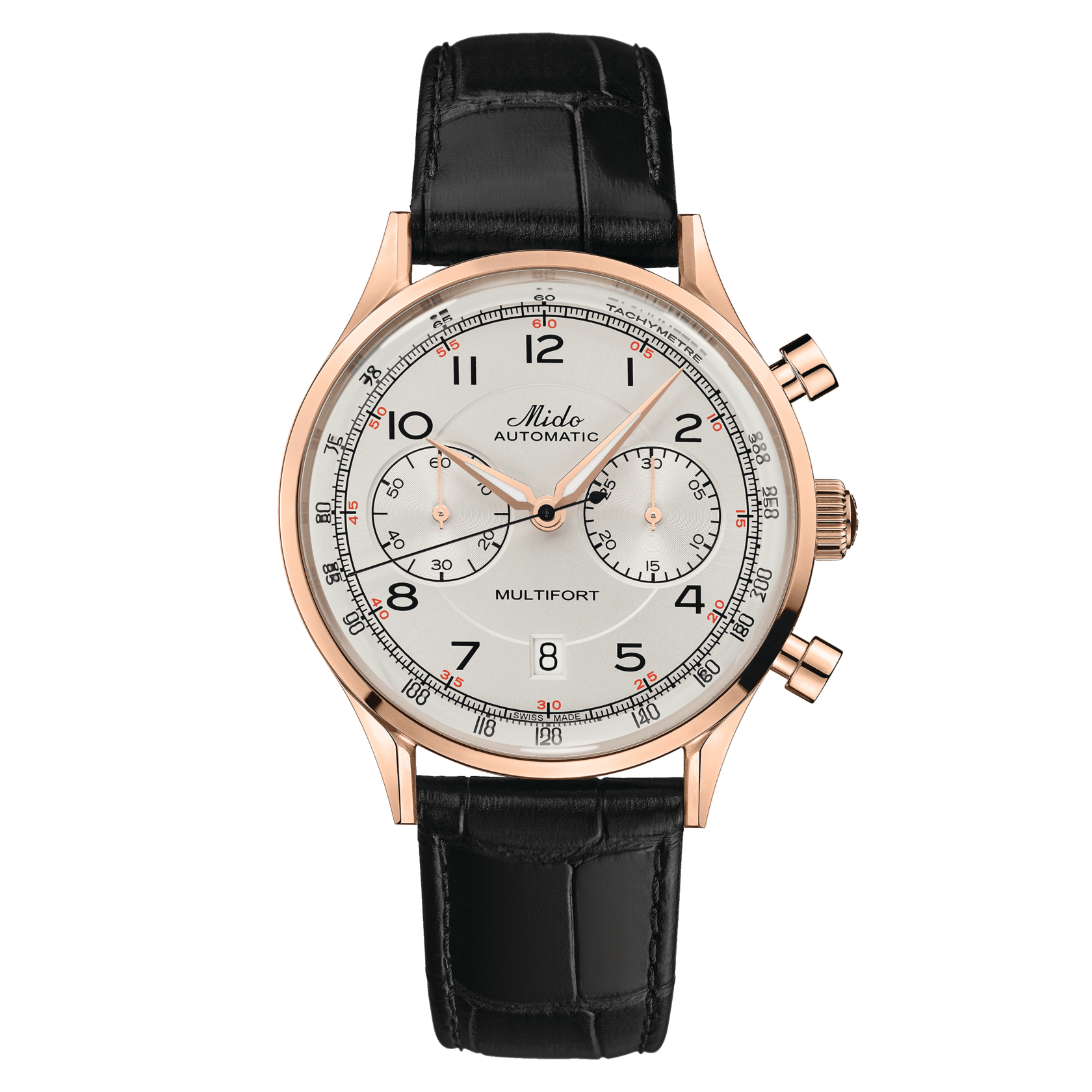 Mido Multifort Patrimony Chronograph Ivory Dial Men's Watch M0404273626200