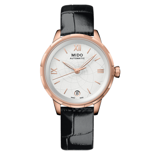 Mido Rainflower Rose Gold Case White Dial Women's Watch M0432073601800