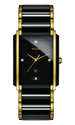 RADO Integral Diamonds 31mm Ceramic-Stainless Steel Black-Gold Men's Watch R20204712