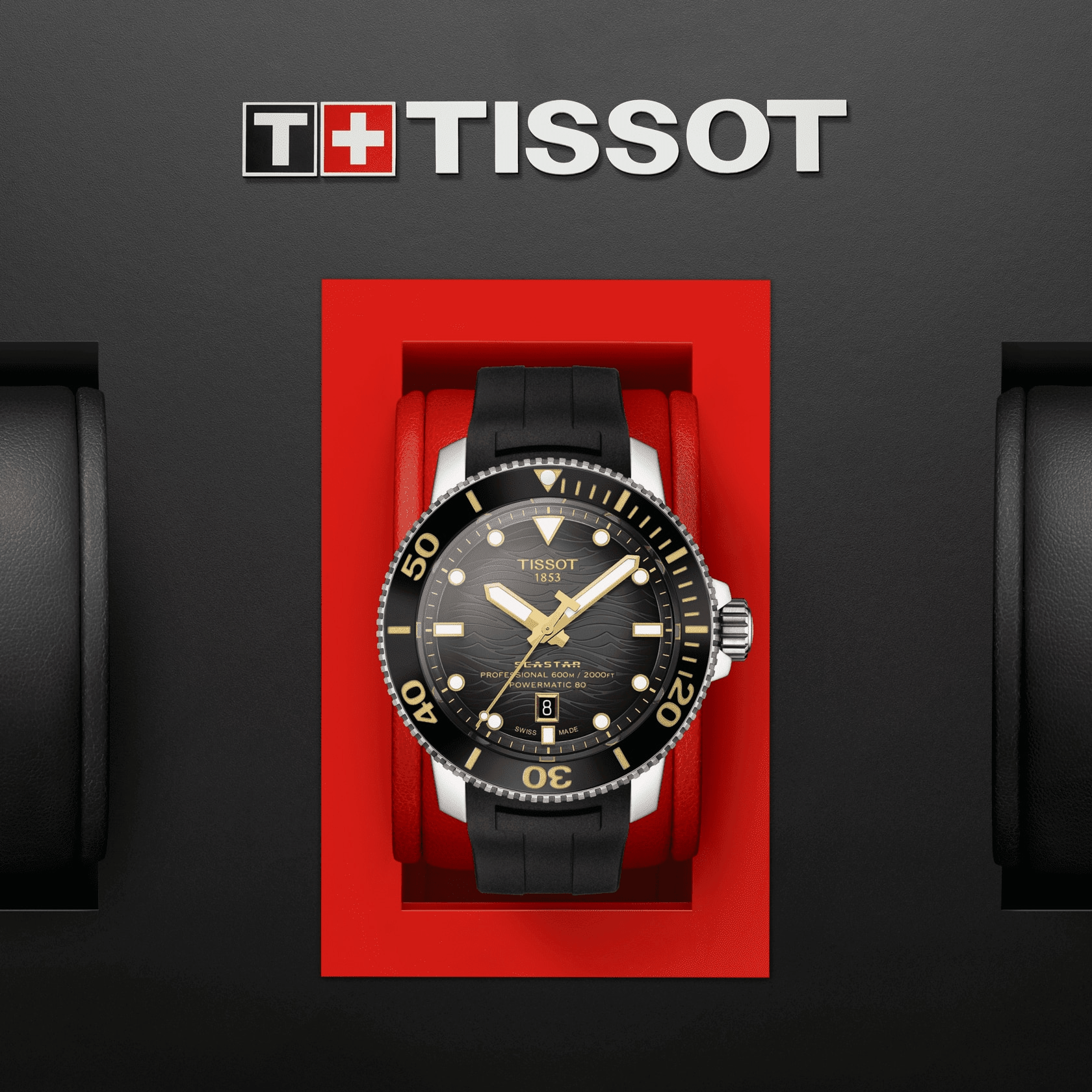 Tissot Seastar 2000 Professional Powermatic 80 Black Gold Men s