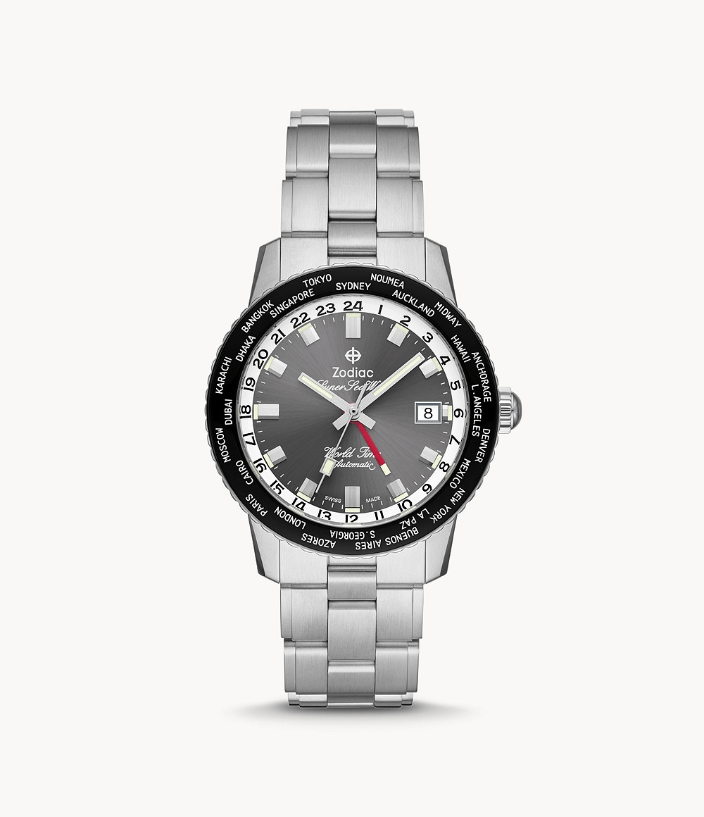 Zodiac Super Sea Wolf World Time Limited Edition Men's Watch ZO9409