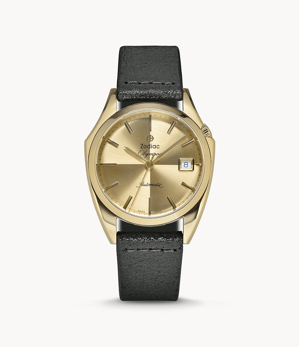 Zodiac Olympos 37mm Automatic Gold-Tone-Black Men's Watch ZO9703