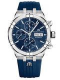 Maurice Lacroix AIKON Automatic Chronograph 44mm Blue Dial Men's Watch AI6038-SS000-430-4