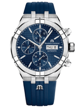 Maurice Lacroix AIKON Automatic Chronograph 44mm Blue Men's Watch AI6038-SS000-430-4