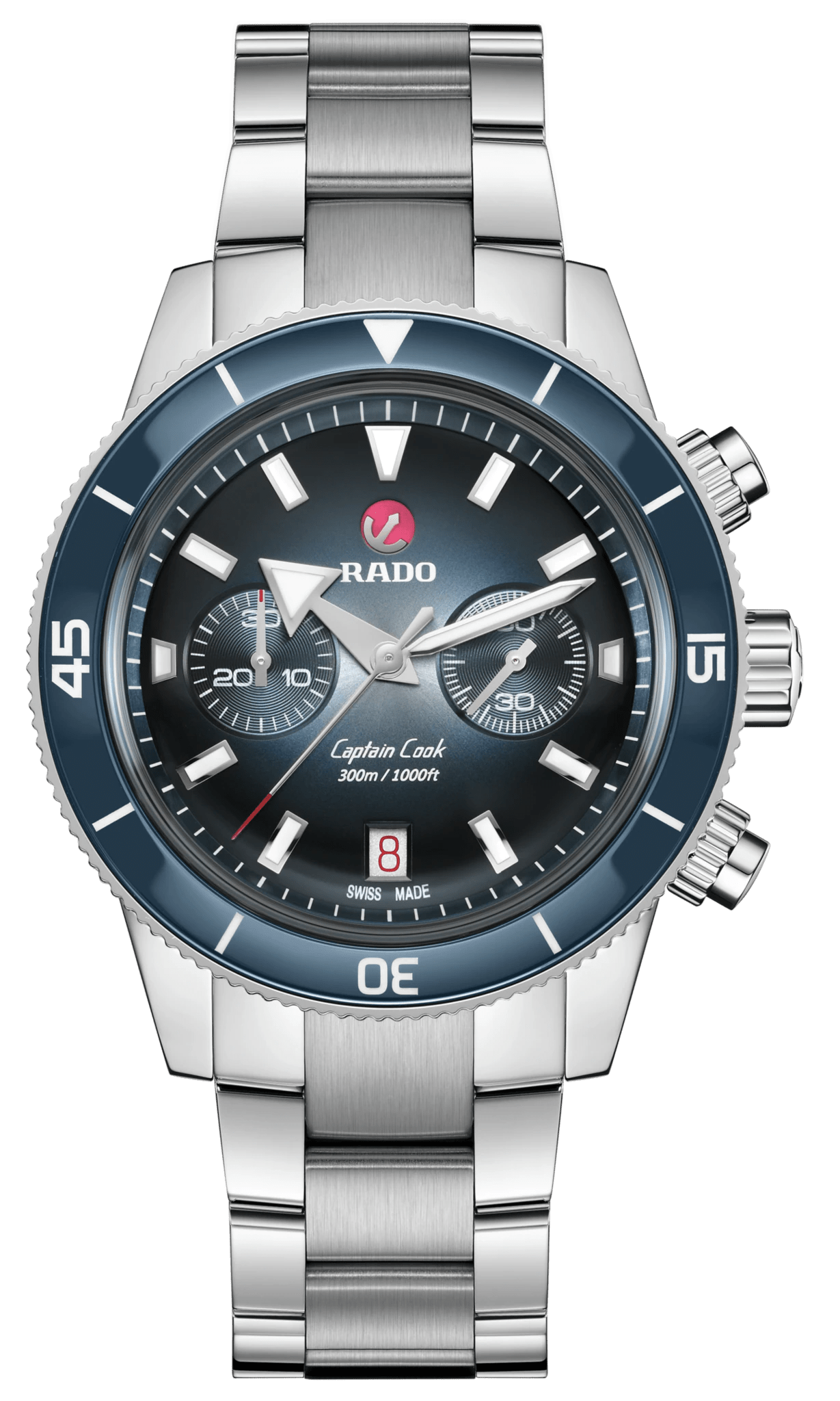 RADO Captain Cook Automatic Chronograph 43mm Blue Men's Watch R32145208