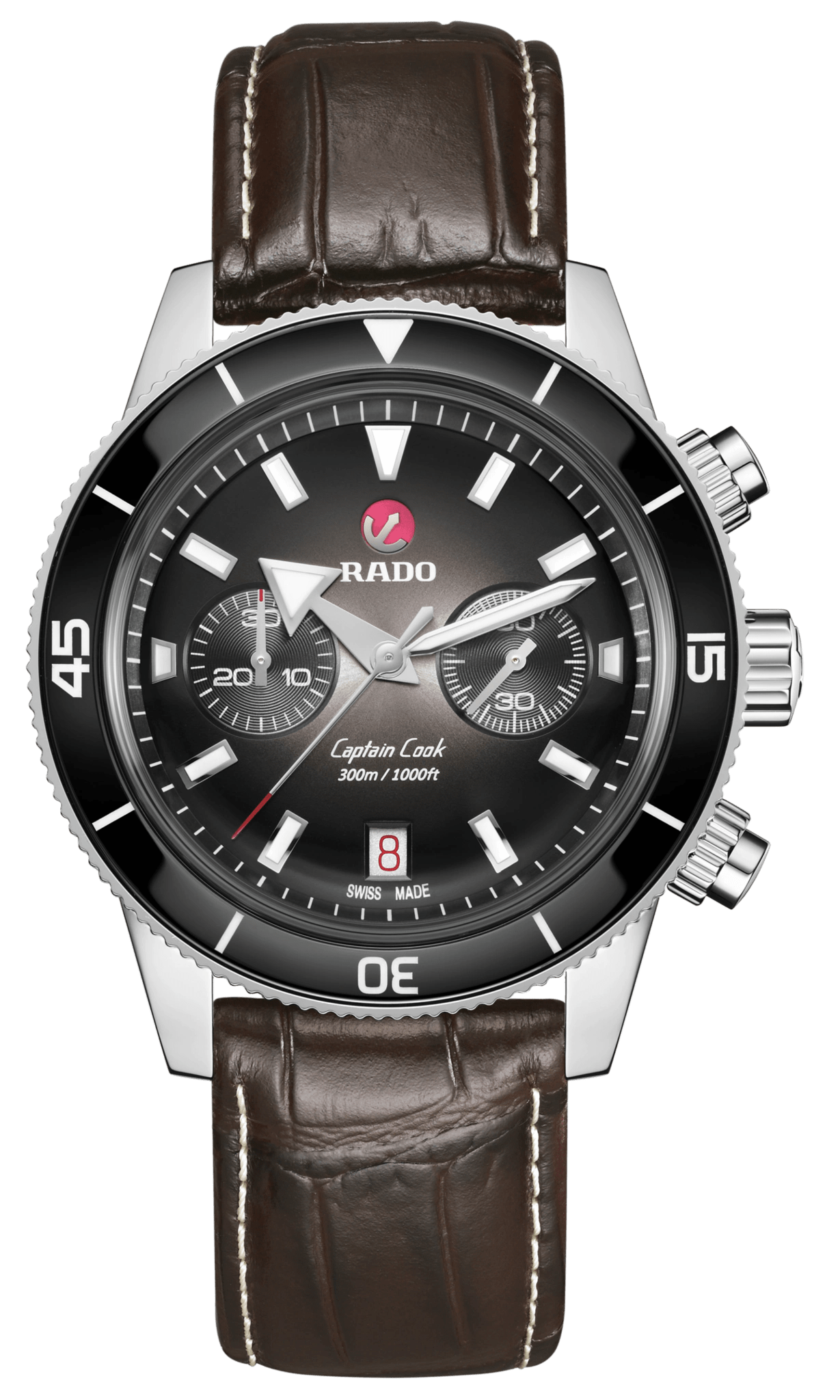 RADO Captain Cook Automatic Chronograph 43mm Black Men's Watch R32145158