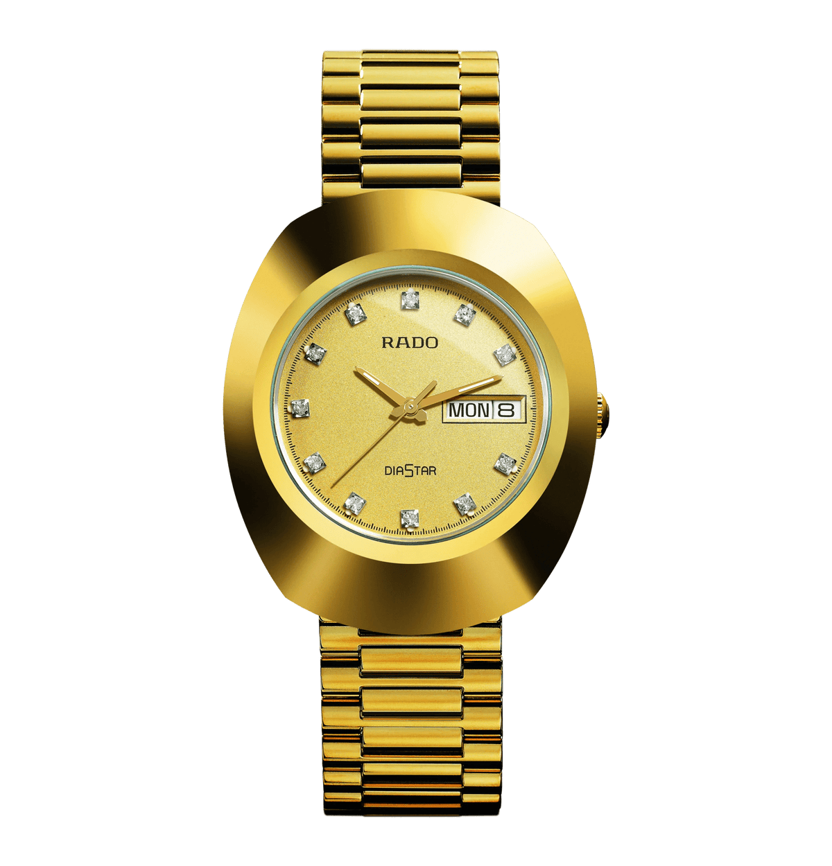 RADO The Original Crystal Markers Yellow Gold PVD Men's Watch R12393633