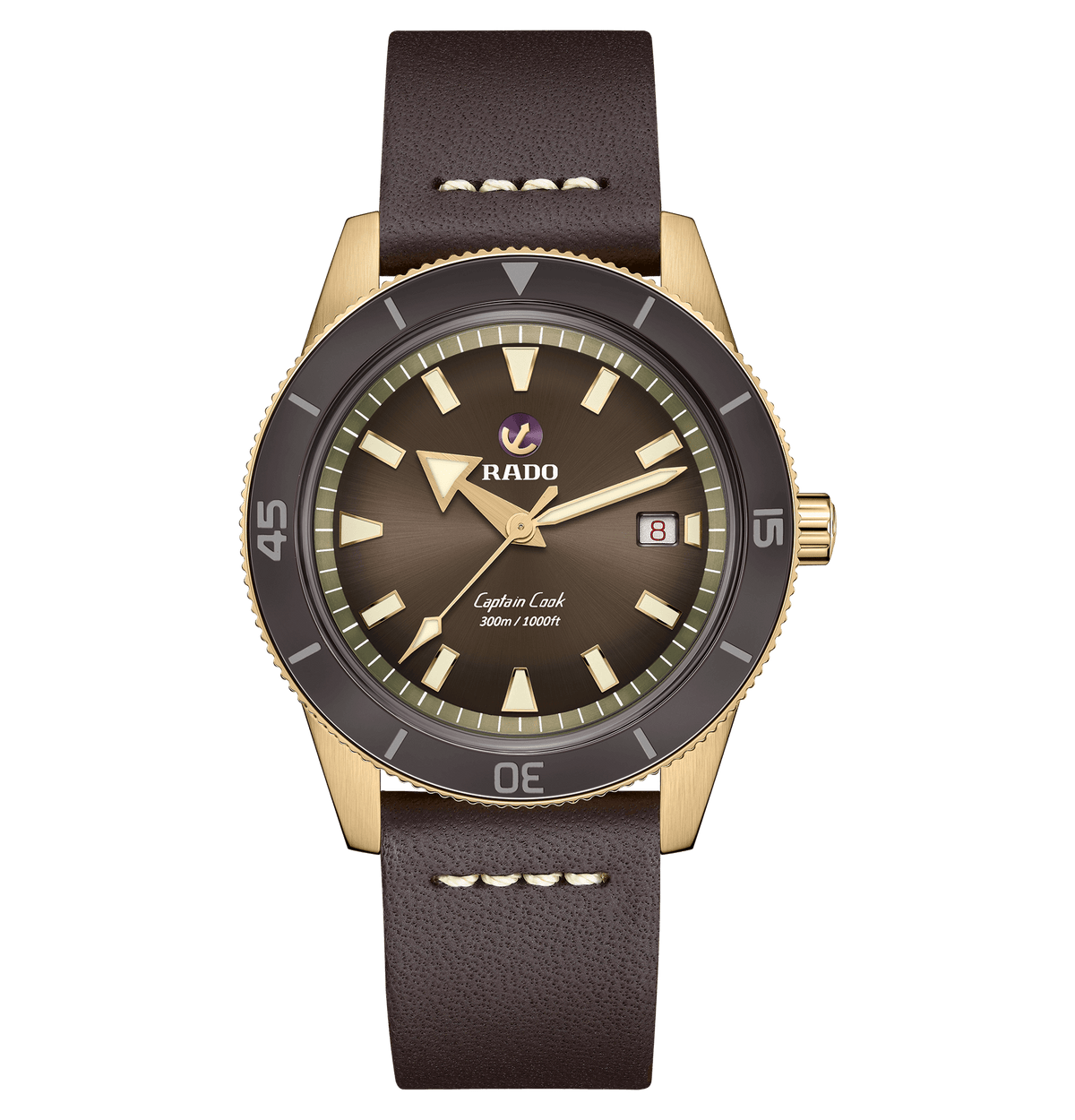 RADO Captain Cook Automatic Bronze 42mm Brown Dial Men's Watch R32504306