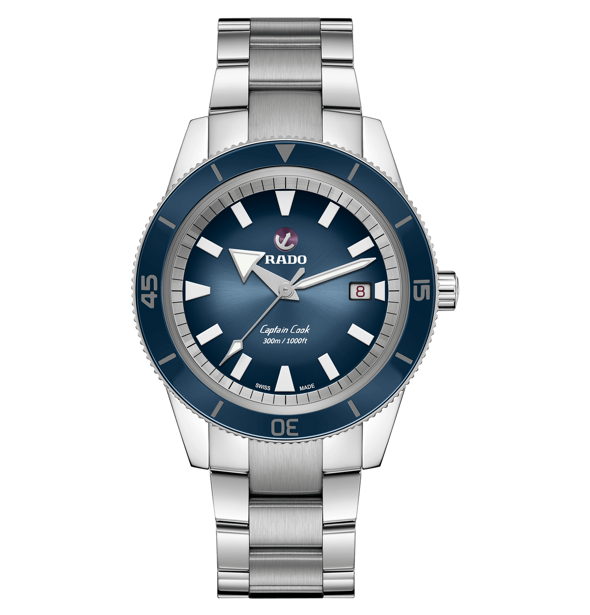 RADO Captain Cook Automatic 42mm Blue Dial Stainless Steel Men's Watch R32105203