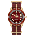 RADO Captain Cook Bronze 42mm Red Dial NATO Strap Men's Watch R32504407