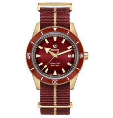 RADO Captain Cook Bronze 42mm Red Dial NATO Strap Men's Watch R32504407
