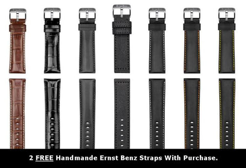 Ernst Benz Chronodiver 47mm Black - Orange Rotating Bezel Men's Watch GC10726
