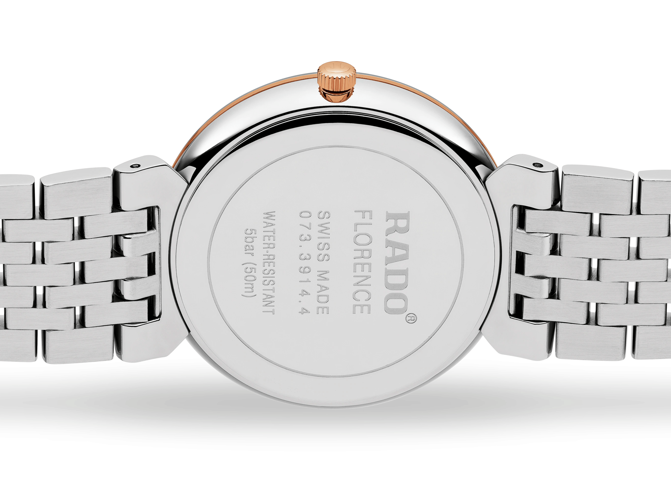 RADO Florence Classic Diamonds 38mm Rose Gold Silver Men s Watch R4891 Time Machine Plus