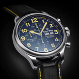 Ernst Benz Chronoscope 47mm Black - Yellow Chronograph Men's Watch GC10117
