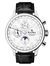 Ernst Benz Chronolunar Officer 47mm White Dial Automatic Men's Watch GC10382