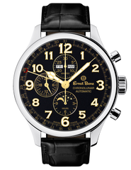 Ernst Benz Chronolunar Officer 47mm Black Dial Gold Hands Men's Watch GC10383