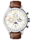 Ernst Benz Chronolunar Officer 47mm White Dial Gold Hands Men's Watch GC10384