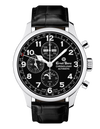 Ernst Benz Chronolunar Officer 44mm Steel Hands Black Dial Men's Watch GC40381