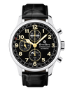 Ernst Benz Chronolunar Officer 44mm Black Dial Gold Hands Men's Watch GC40383