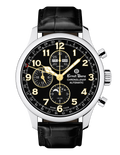 Ernst Benz Chronolunar Officer 44mm Black Dial Gold Hands Men's Watch GC40383