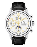 Ernst Benz Chronolunar Officer 44mm White Dial Dial Gold Hands Men's Watch GC40384