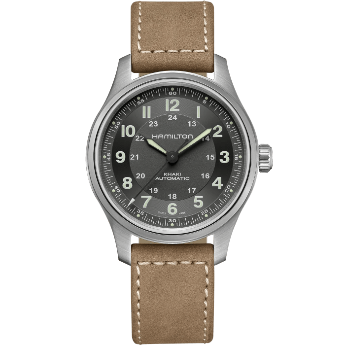 Hamilton Khaki Field 42mm Titanium Auto Men's Watch H70545550