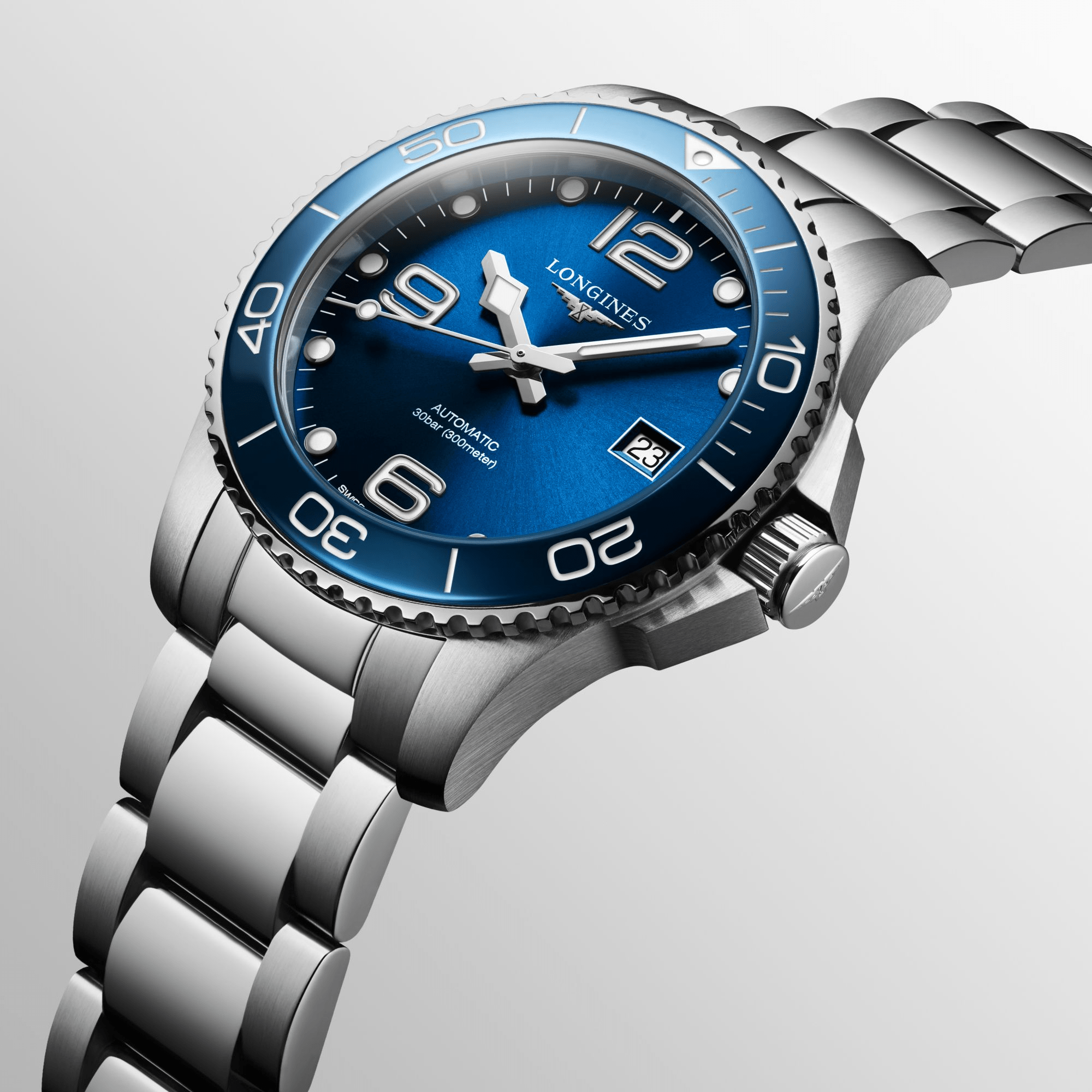 Longines HydroConquest 39mm Blue Dial Steel Men's Watch L37804966