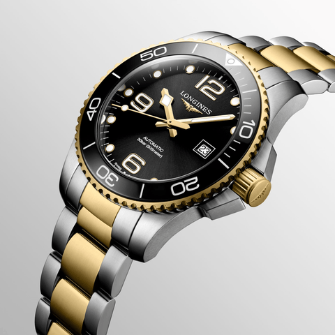 Longines HydroConquest 43mm Black-Gold Steel Men's Watch L37823567