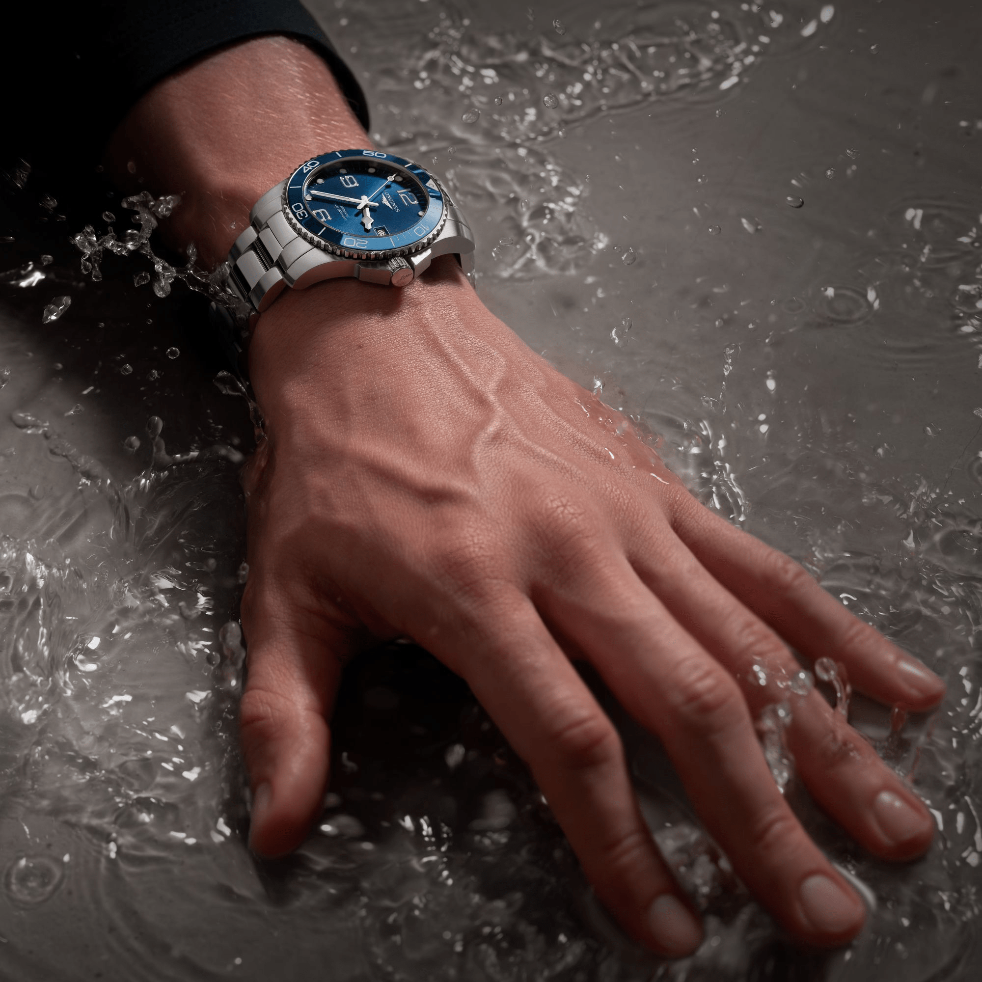 Longines HydroConquest 43mm Blue Dial Steel Men s Watch L37824966 Time Machine Plus