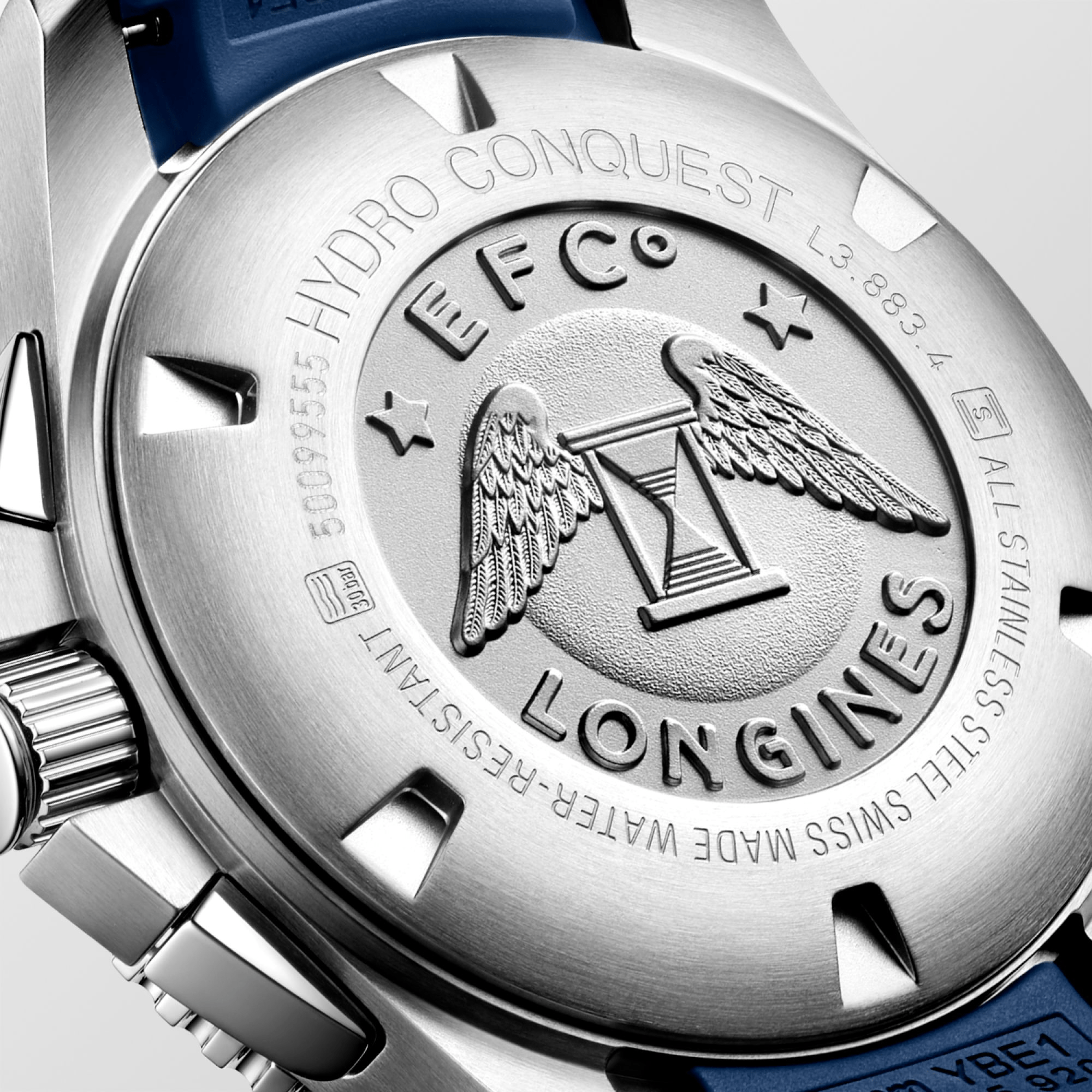 Longines HydroConquest 43mm Chronograph Blue Strap Men's Watch L38834969