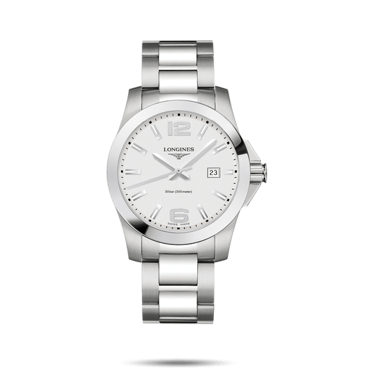 Longines Conquest 41mm Stainless Steel Sunray Silver Men's Watch L37594766