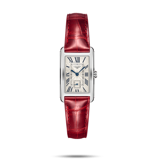 Longines DolceVita 23.3mm Rectangular Red Strap Women's Watch L55124715